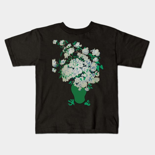 The rose in the vase Kids T-Shirt by Love designer 